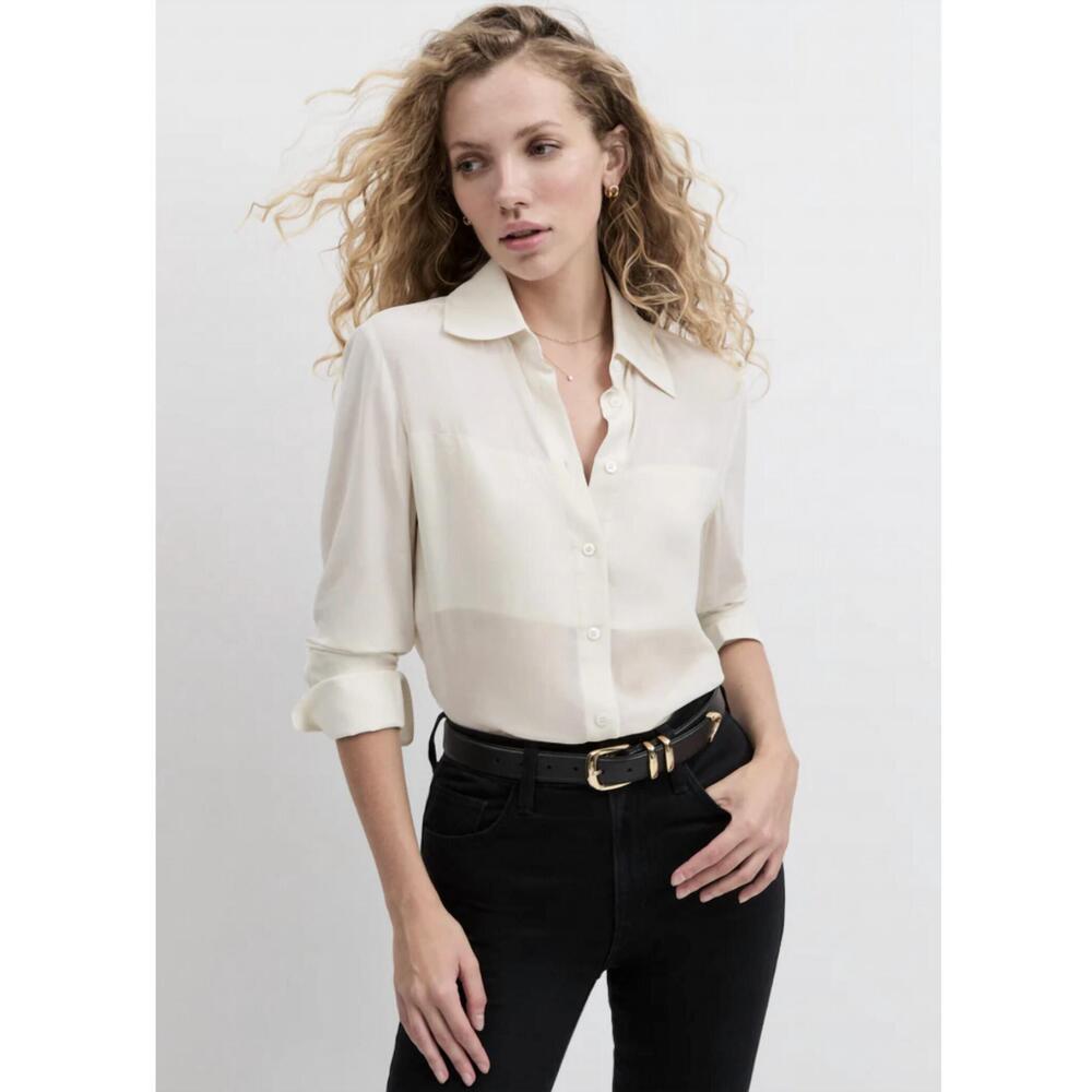 NEW FAVORITE DAUGHTER the sheer sophistication top in ivory